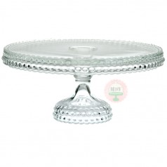 10" Clear Hobnail Cake Stand