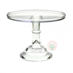 9" Clear Classic Cake Stand