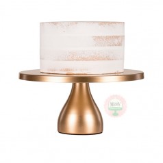 gold metal cake stand