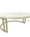 marble and gold metal frame cake stand